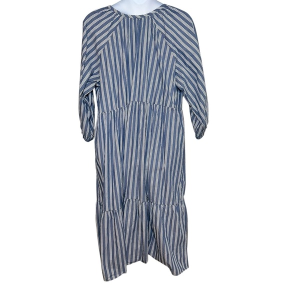 Old navy blue Striped tiered Button-Front All-Day Midi Swing Dress size 4X - Picture 7 of 10